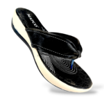Comfortable women's wedge slippers wholesale featuring a textured cushioned sole and a wide padded strap.