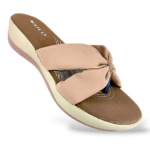 Women's wedge sandals wholesale with a textured footbed and a soft, gathered strap design.