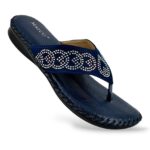 Elegant women's flat sandals wholesale with decorated thong strap and textured footbed